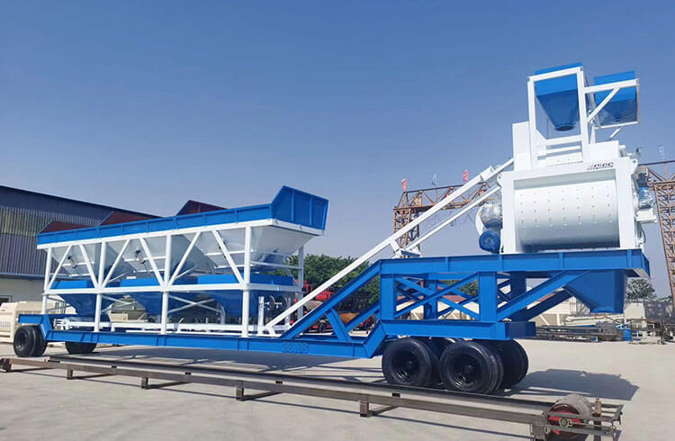 Mobile concrete batching plant