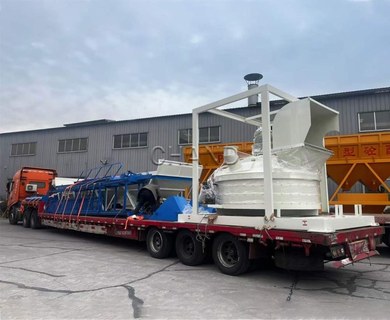 MP1000 planetary concrete mixer shipped